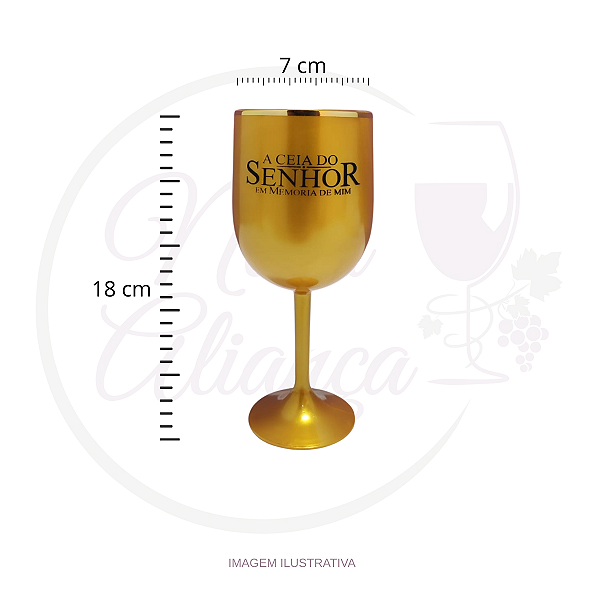 TAÇA PARA ENFEITE (PERSONALIZADA) COR:DOURADO