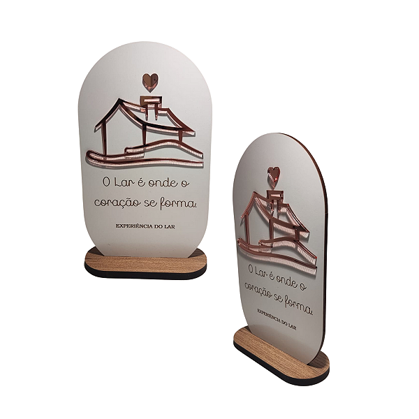 Plaquinha de MDF COM ACRILICO - EXPERIENCIA DO LAR