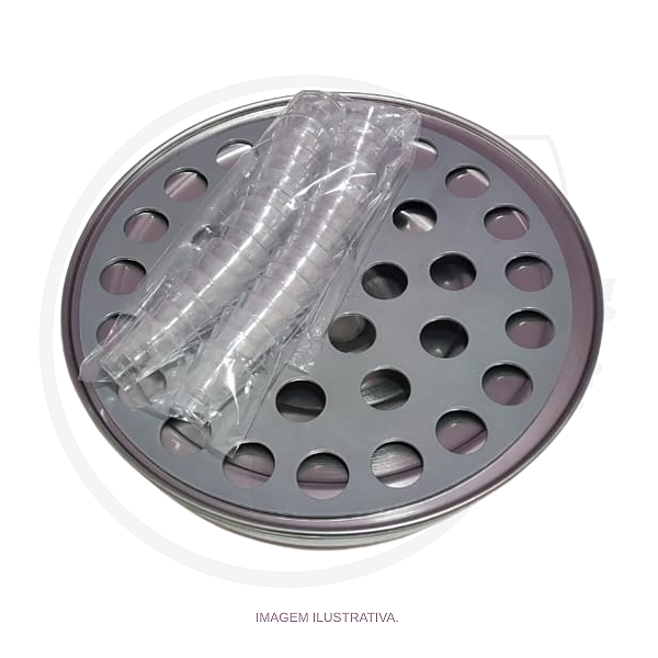 BANDEJA DE ALUMINIO PRATA PARA SANTA CEIA - 34 CAVIDADES