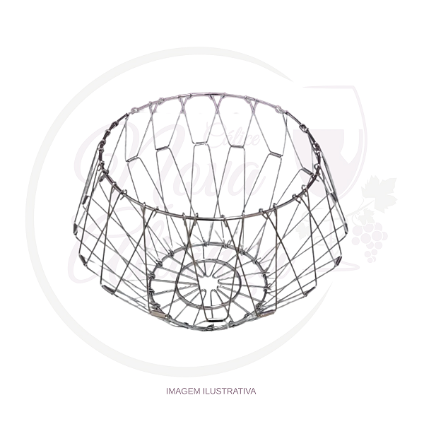CESTA DE METAL RETRATIL COR PRATA