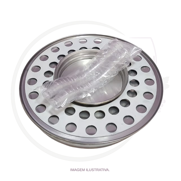 BANDEJA DE METAL PRATA COM COMPARTIMENTO PARA PÃO COM 41 CAVIDADES