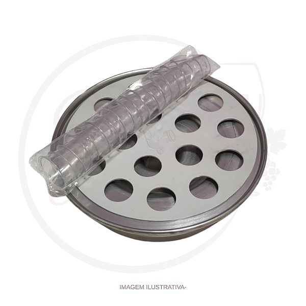 BANDEJA DE METAL PRATA COM 16 CAVIDADES