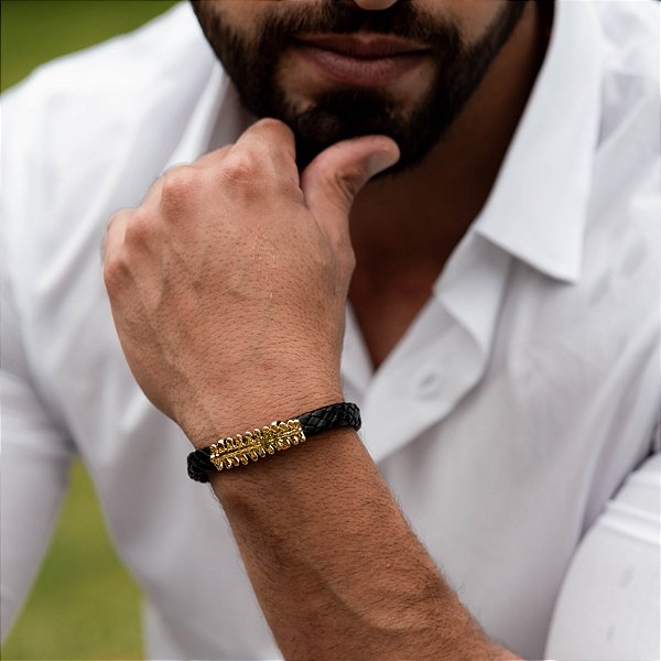 Pulseira Lavanda Masculina Trançada