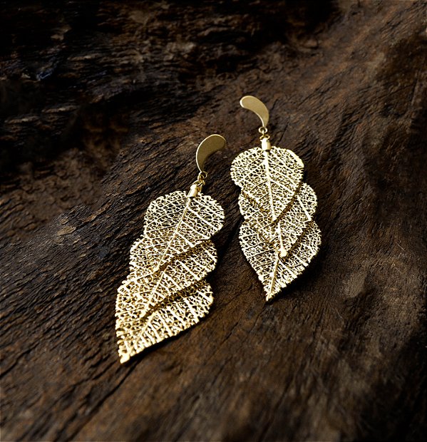 Brinco Folha do Cerrado - 3 Gotas P