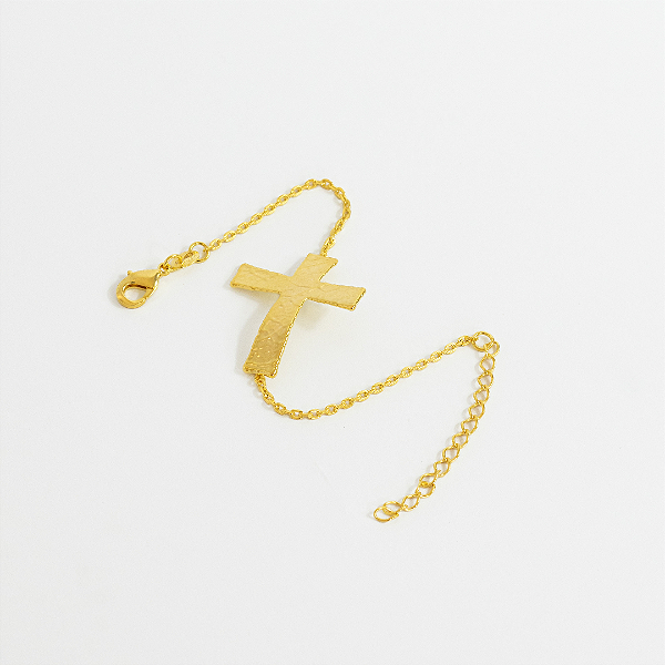 Pulseira Crucifixo Folha do Cerrado