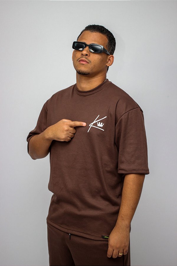 CONJUNTO OVER KING MARROM