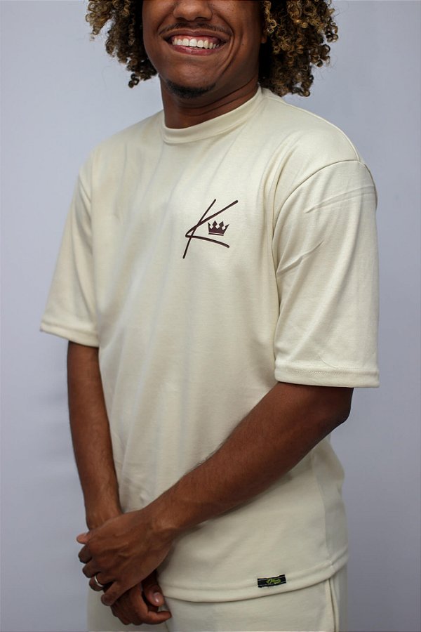 CAMISETA OVER KING BEGE
