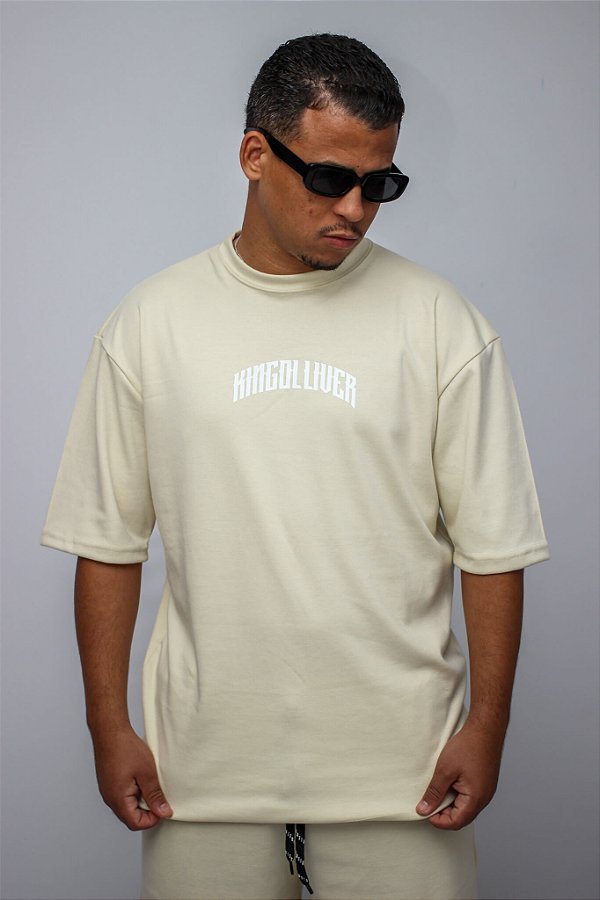 CAMISETA OVER ÁGUIA BEGE