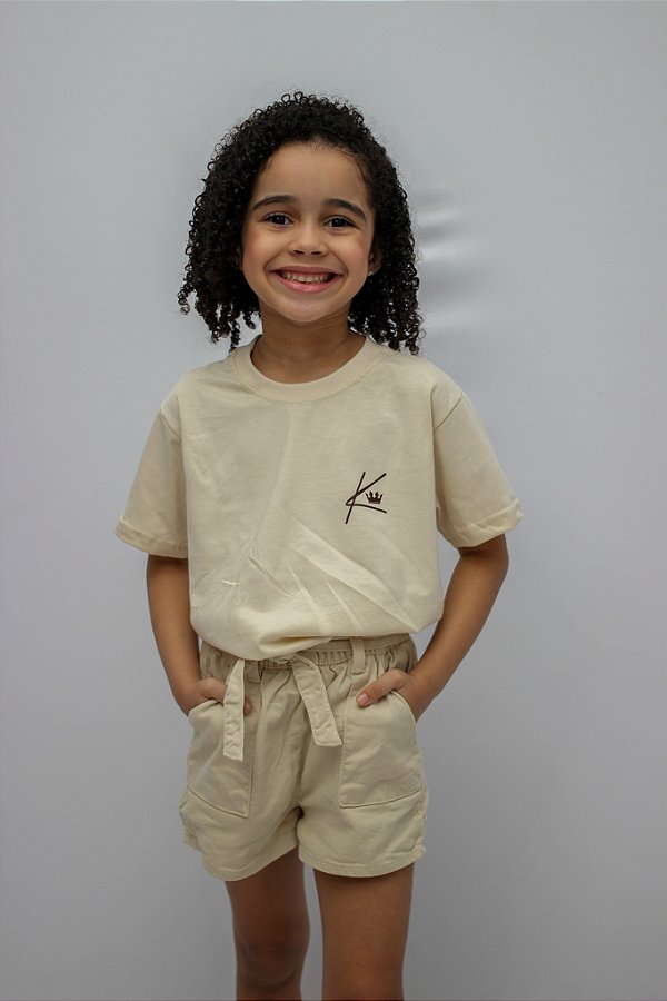 CAMISETA INFANTIL KING BEGE