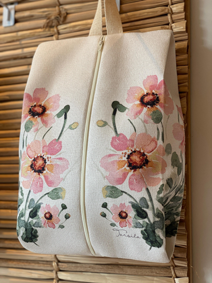 Porta sacolas linho estampa Maria 5585