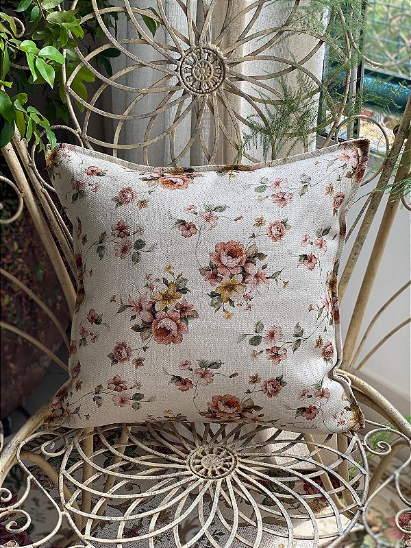 Capa almofada linho 45x45cm persponto estampa Ana 5513  ( Não acompanha enchimento )