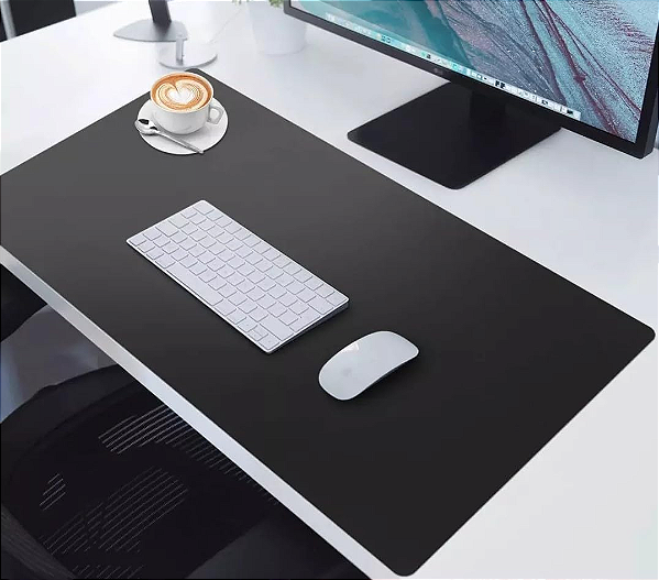 Mouse Pad Grande 90x40cm em Couro Ecológico Minimalista Workpad Para escritório e PC Gamer Deskpad