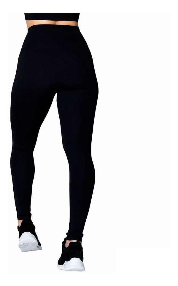 Calça legging preta grossa poliamida