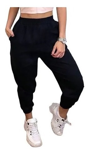 Calça moletinho feminina jogger