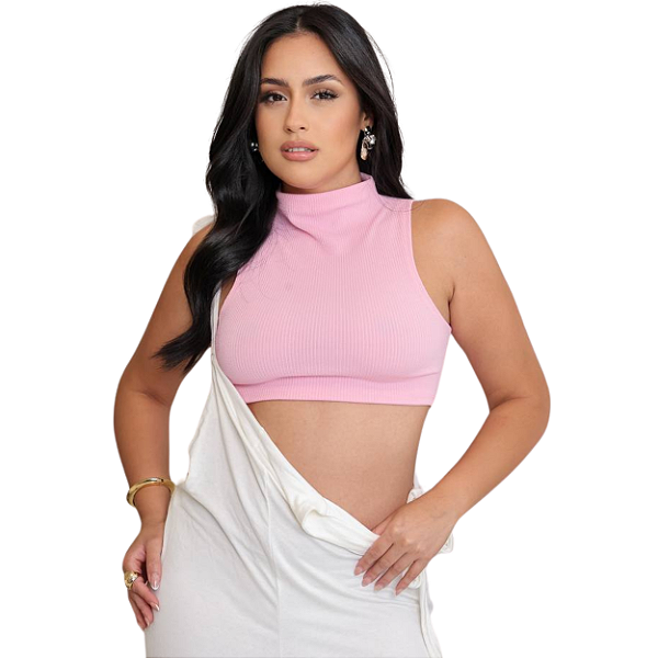 Cropped regata com golinha anarruga - JASSA ROSA