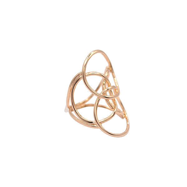 Anel Arcos Banhado a Ouro 18K