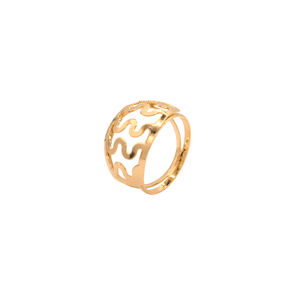 Anel Design Vazado Ouro 18K
