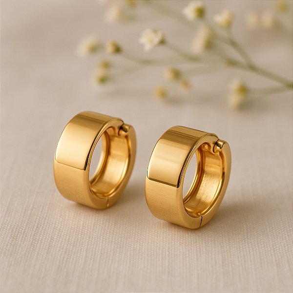 Brinco Argola Isis Banhado a Ouro 18K