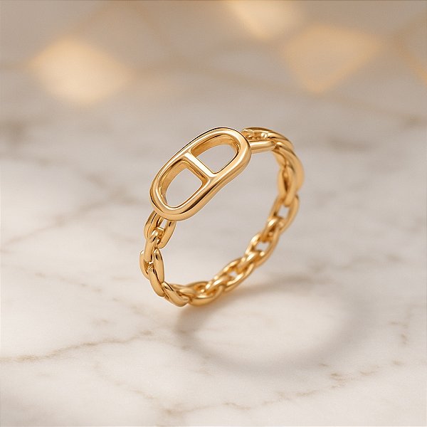 Anel Elos Banhado a Ouro 18K