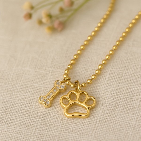 Gargantilha Pet Lover Ouro 18K