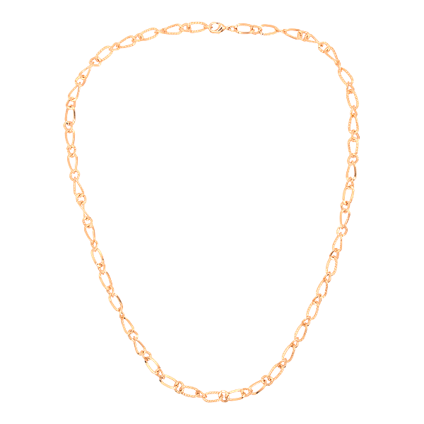 Corrente Elo Trabalhada Banhada a Ouro 18k