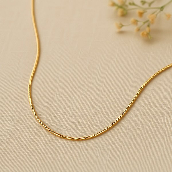 Colar Snake Fina Banhado A Ouro 18K