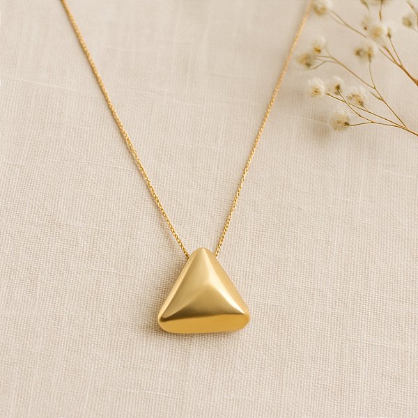 Colar Corrente Veneziana  com Pingente Triangulo
