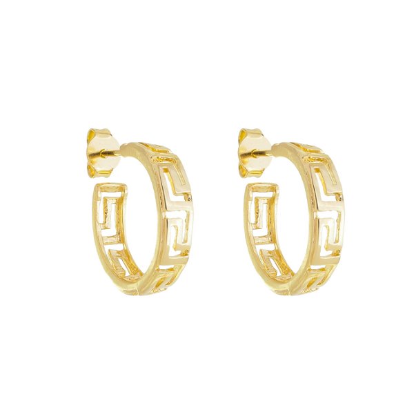 Brinco argola inspiração banhado a Ouro 18K