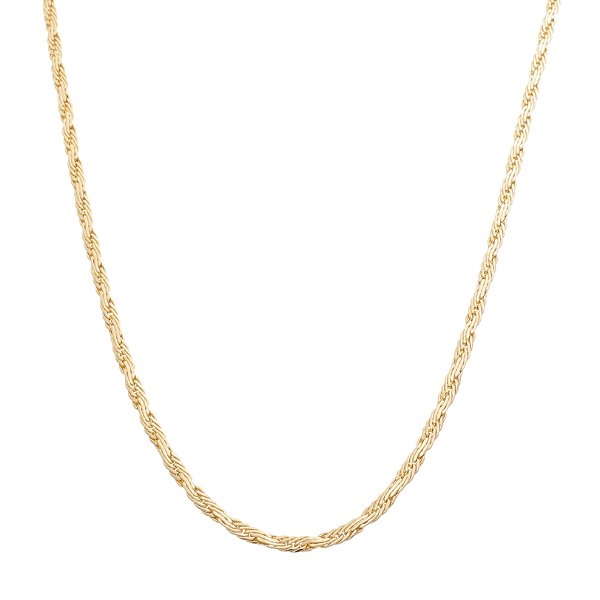 Colar chocker trançada laminada
