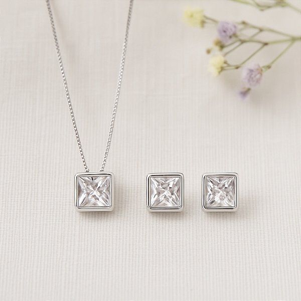 Conjunto Ponto Luz Quadrado