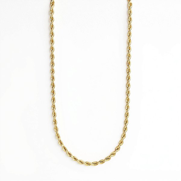 Colar corrente cordão baiano Ouro 18K 80cm