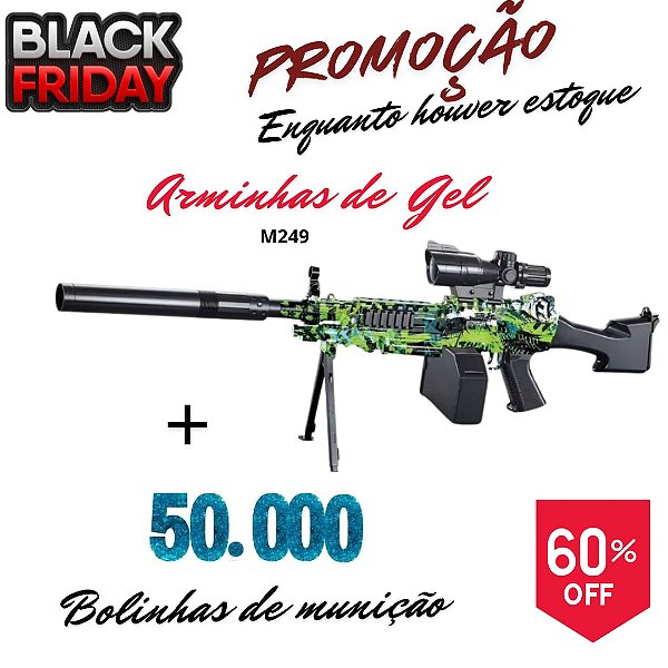 lançador de Bolinha De Gel Automatica Com Mira -