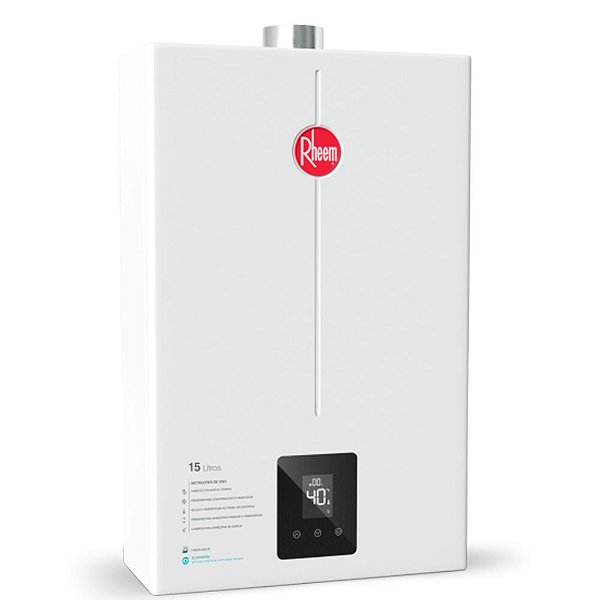 Aquecedor Passagem A Gás Digital 15l GLP Rheem Cor Branco 110v/220v