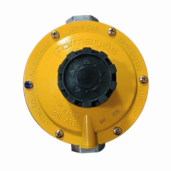 Regulador Gás Semi Industrial Estágio Único 12kg Baixa Pressão P13 E P45 Formagás