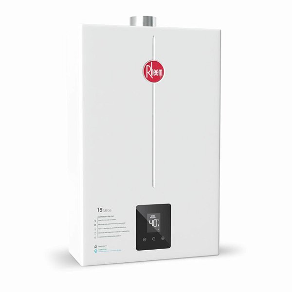 Aquecedor De Água A Gás Digital Rheem 15 Litros glp