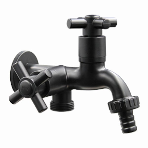 TORNEIRA TANQUE DUPLA MÁQUINA DE LAVAR C31 1/4 VOLTA PRETO SOWSHOP
