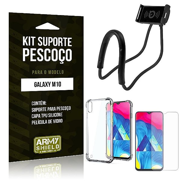 Kit Suporte Pescoço Galaxy M10 Suporte + Capinha Anti Impacto + Película de  Vidro - Armyshield - Armyshield Mobile Gadget's | Loja Oficial