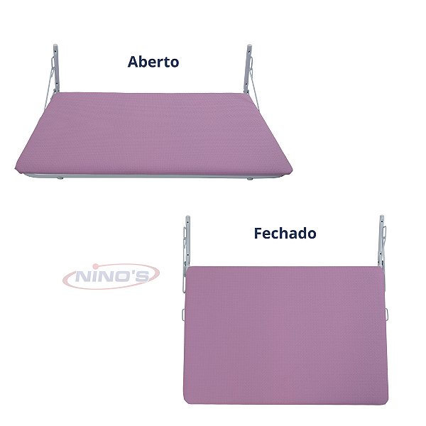 Trocador De Parede Para Bebê Lilás Ninos