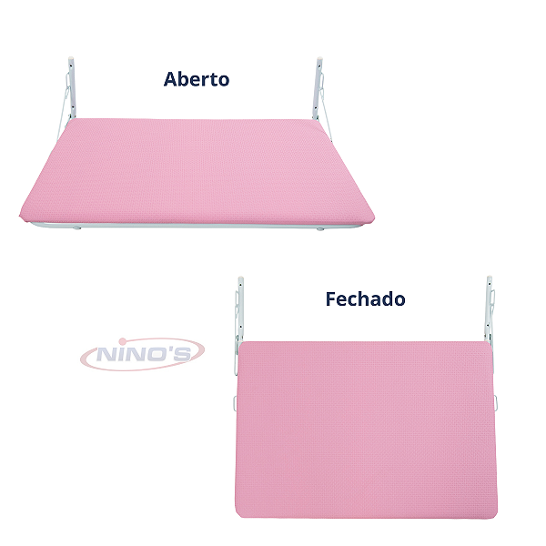 Trocador De Parede Para Bebê Rosa
