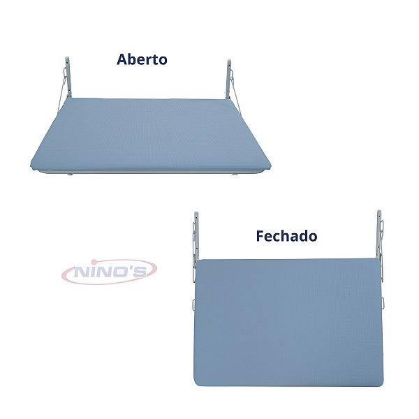 Trocador De Parede Para Bebê Azul Ninos