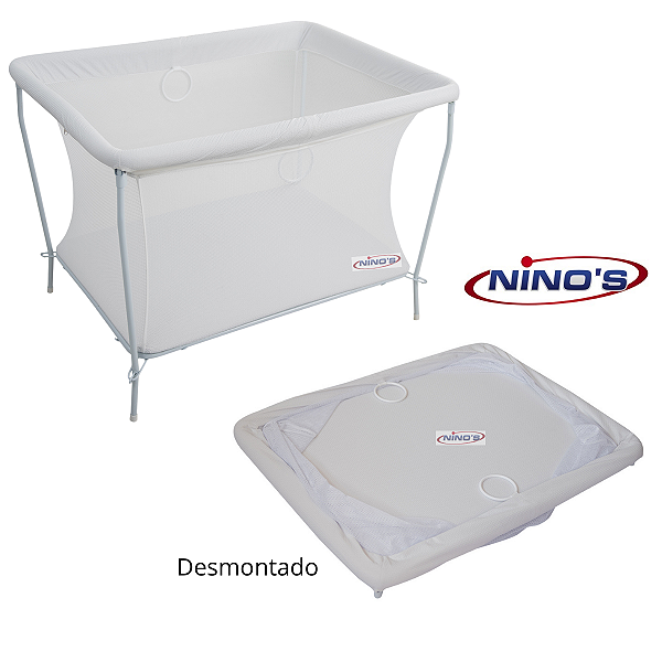 Berço Cercado Desmontável Chiqueirinho Branco Ninos