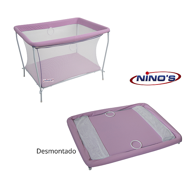 Berço Cercado Desmontável Chiqueirinho Lilás Ninos