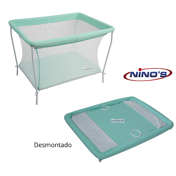 Berço Cercado Desmontável Chiqueirinho Verde Ninos