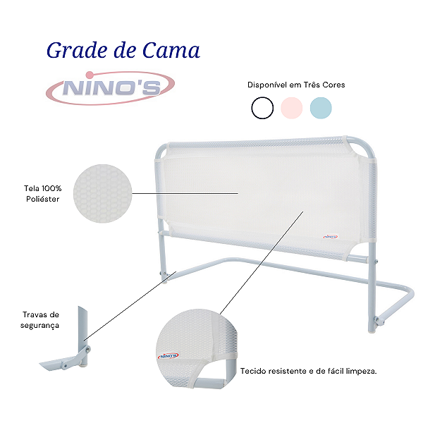 Grade de Cama Box Branca Ninos