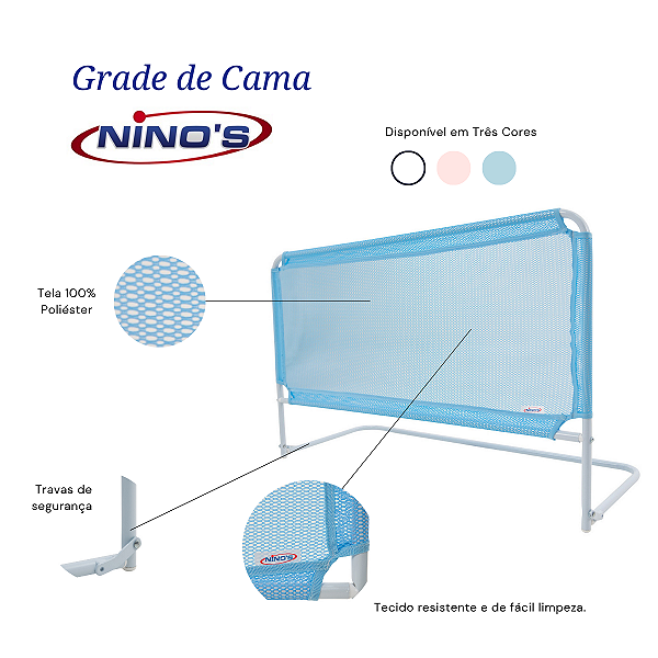 Grade de cama Box Azul Ninos