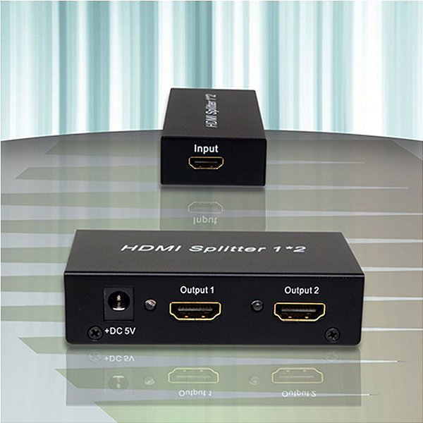 Diamond Cable HE-3112 - Divisor HDMI FullHD com 1 entrada x 2 saídas HDMI com AMP de sinal