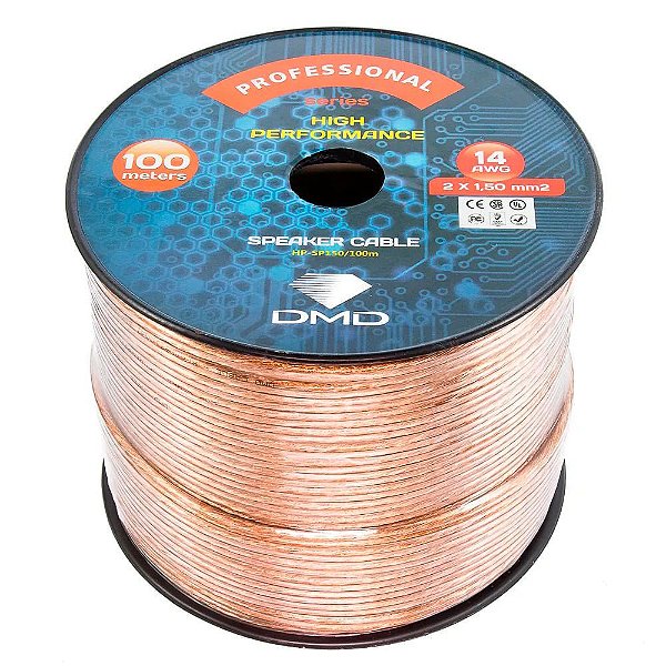 Diamond Cable HP-SP150 - Cabo para caixas acústicas 2 x 1,50mm2 14 AWG (100 metros)