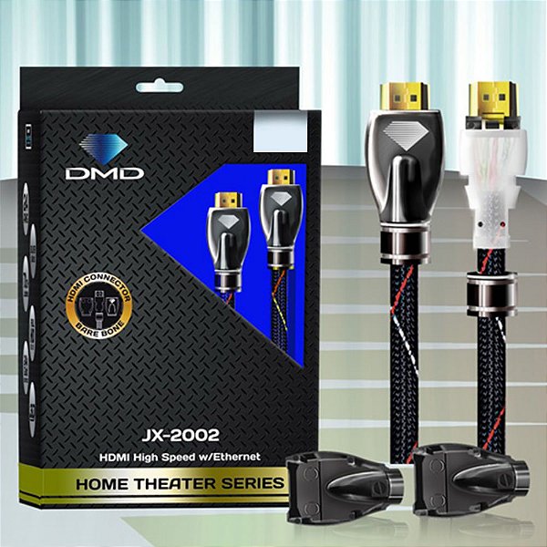 Diamond Cable JX-2002 1,8m - Cabo HDMI Desmontável High Speed Ethernet 10.2Gbps 3D 4K ARC
