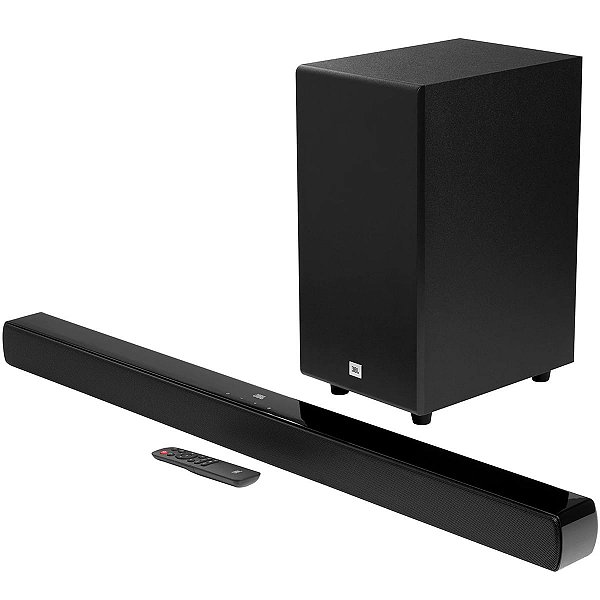 JBL Cinema SB190 Soundbar 2.1 com Subwoofer Sem Fio e Dolby Atmos Virtual Bluetooth HDMI eARC