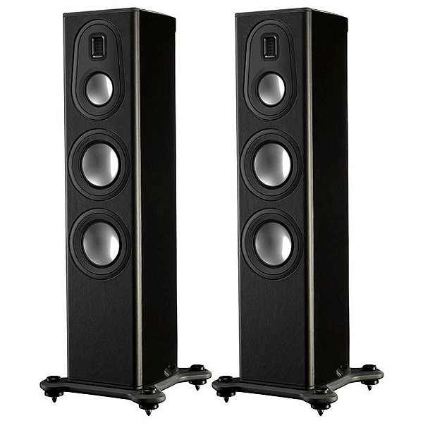 Monitor Audio Platinum PL200 II - Par de caixas acústicas Torre 3-vias 250w 4 ohms Preto Laqueado